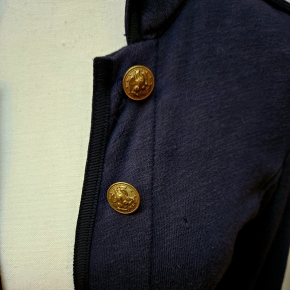 DENIM and SUPPLY RALPH LAUREN Navy BLUE Long Military Officer's Coat Small - Picture 14 of 16